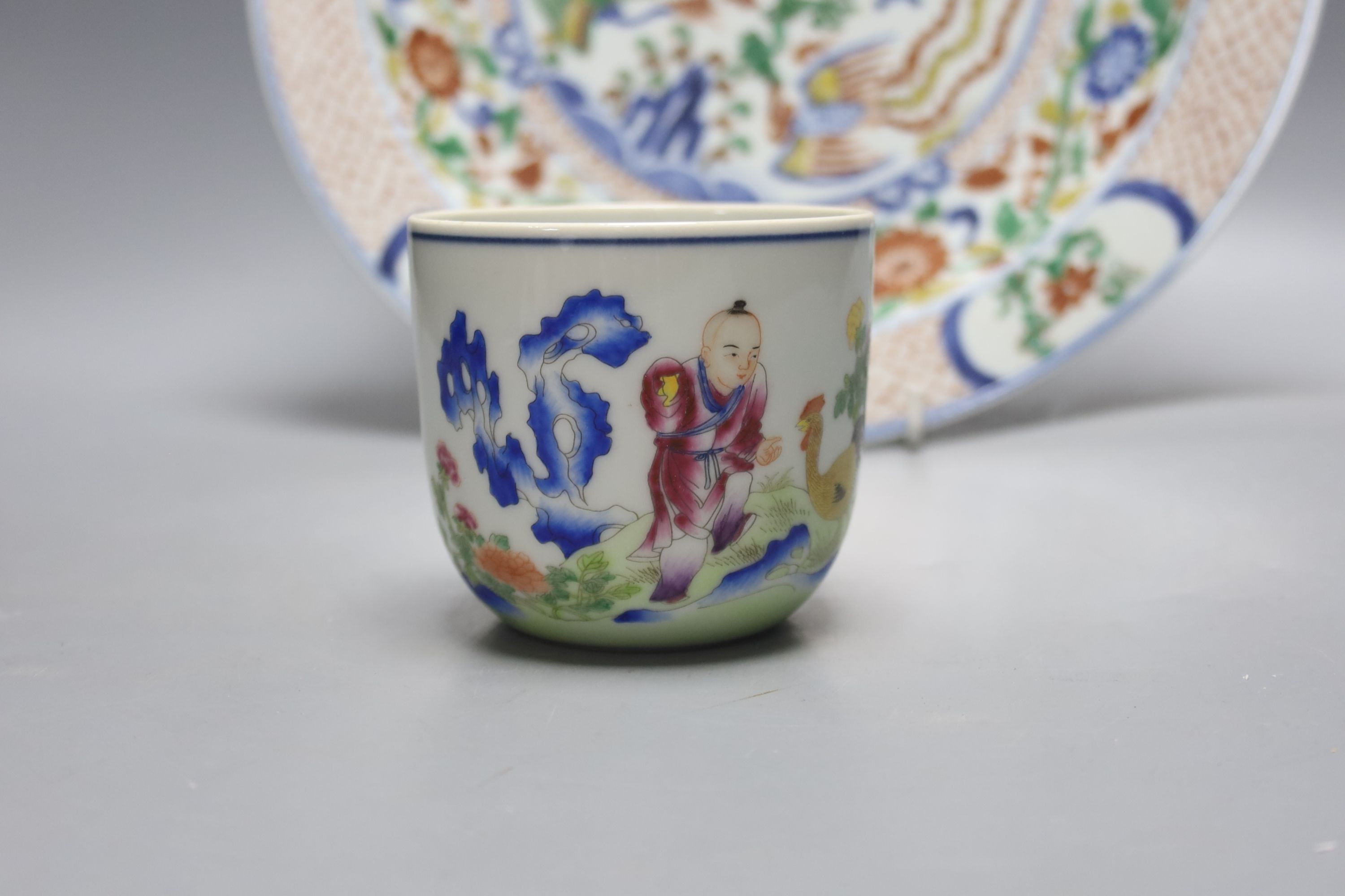 A group of Chinese polychrome porcelain plates, vases, bowls and dishes, 18th–20th century